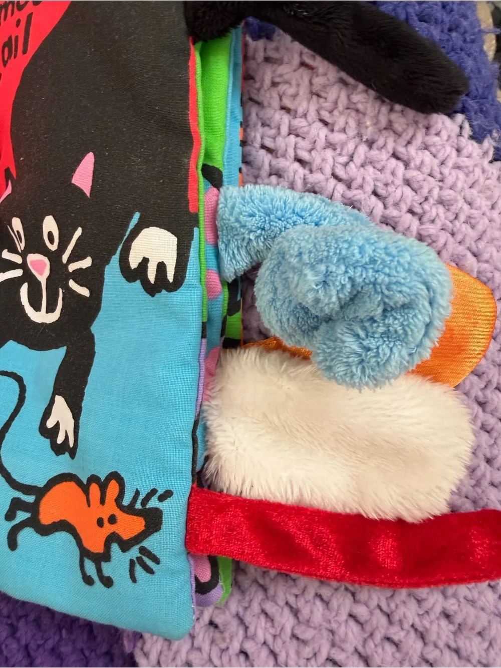 Little Jellycat Kitty Tails Soft Sensory Crinkle Cloth Baby Book